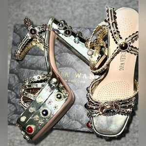 New Azalea Wang Lola Platform Sandal Bedazzled!
